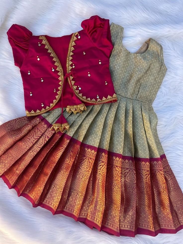 Kids Silk Pavadai