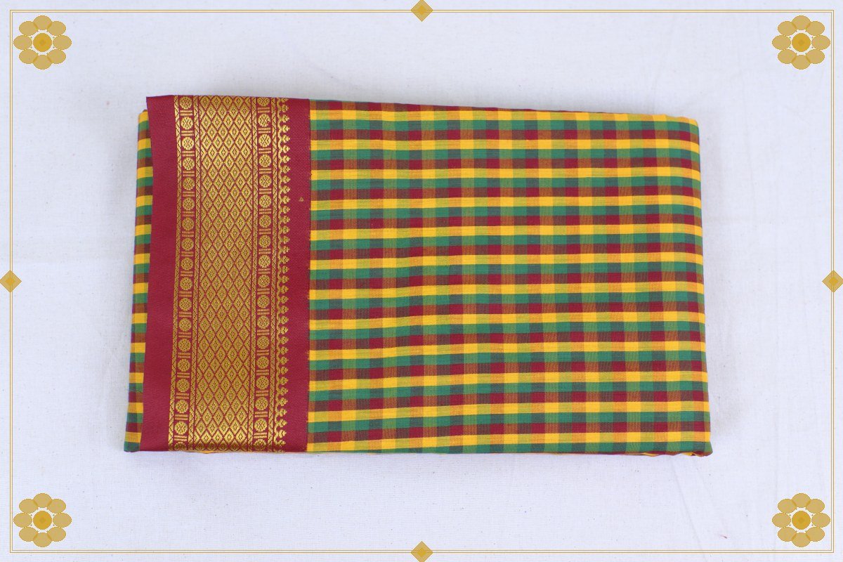 6 Gajam Mix Silk Saree
