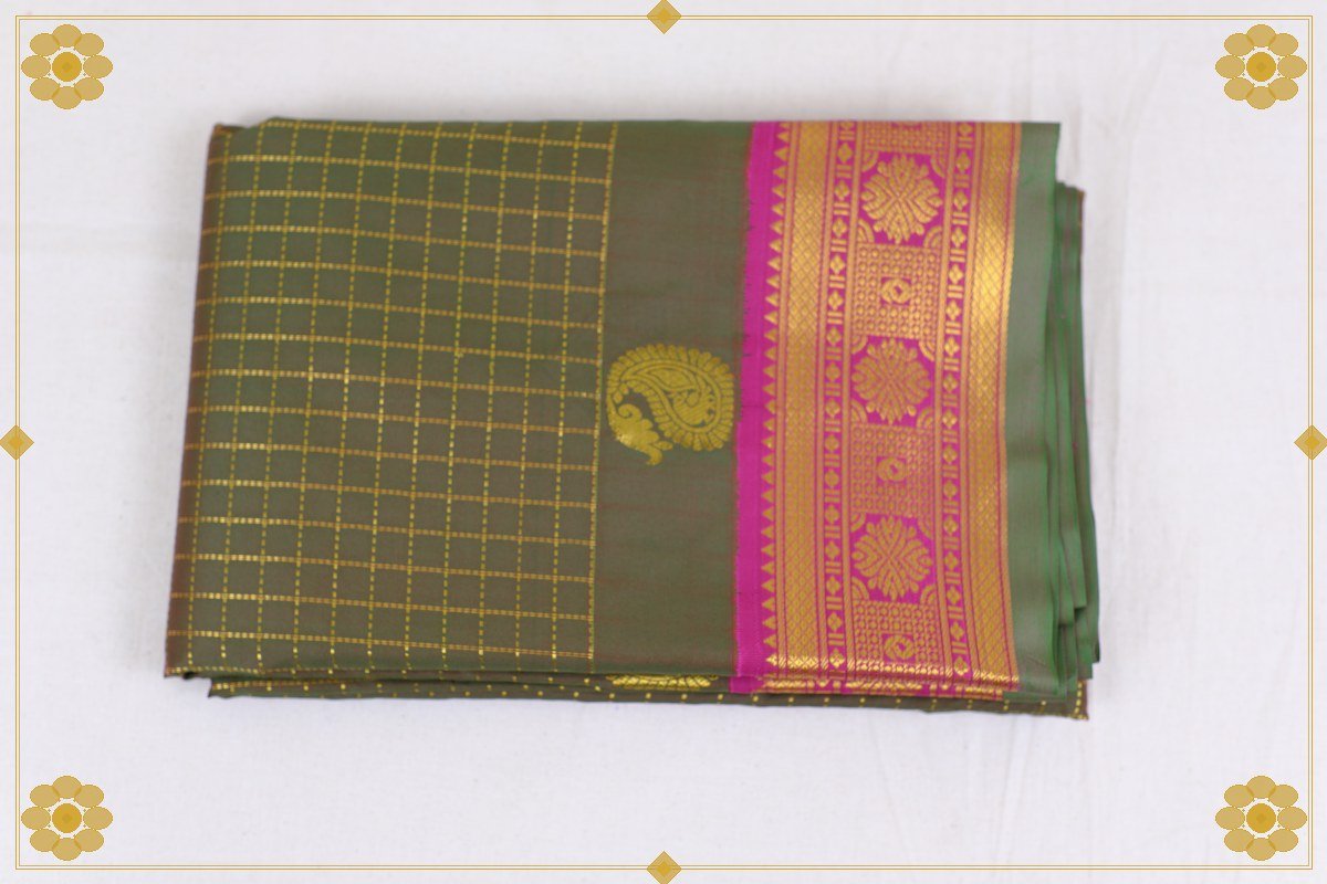 6 Gajam Mix Silk Saree