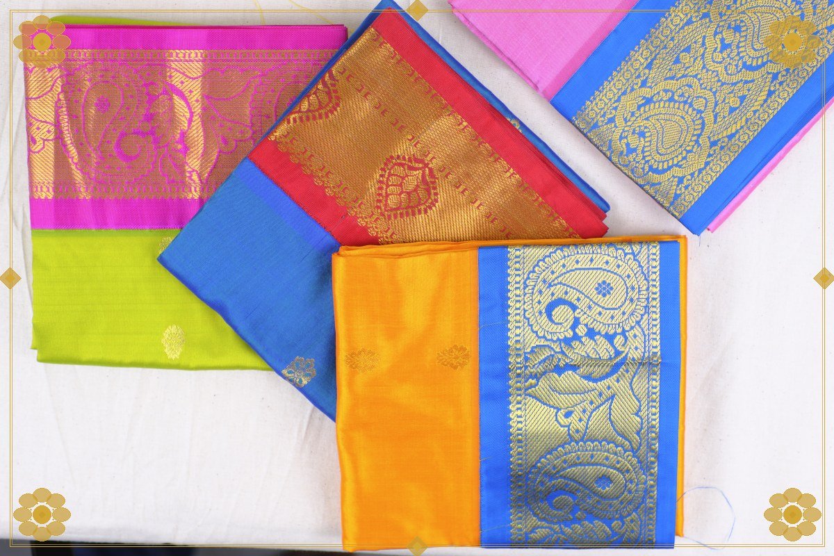 Sets Of Pure Silk Pavadai