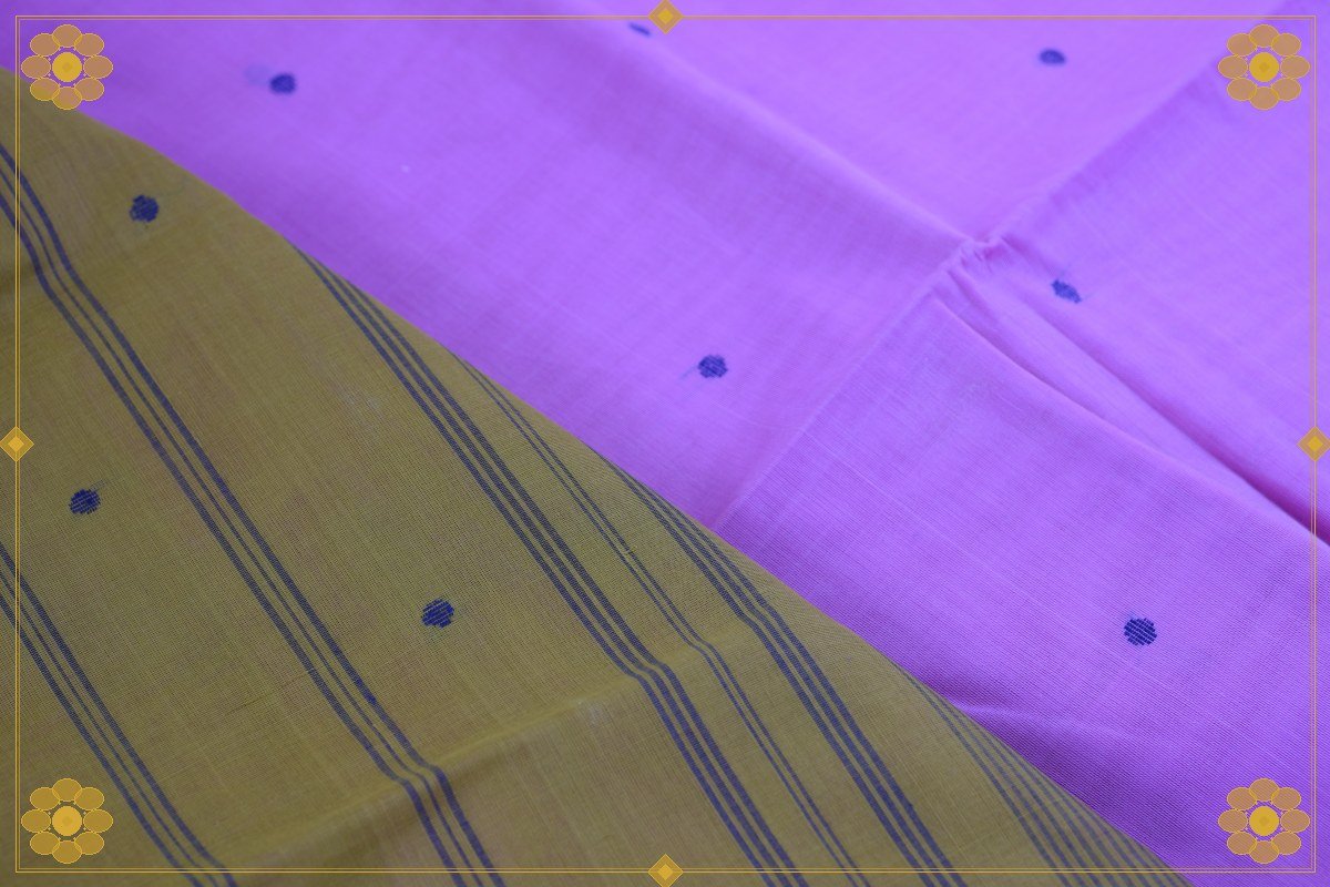 6m Gajam Cotton Body And Pallu